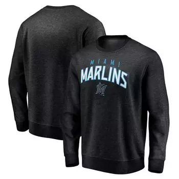Мужской черный пуловер с логотипом Fanatics Miami Marlins Gametime Arch
