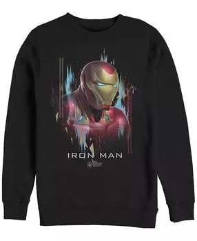 Мужской фильм marvel "мстители эндшпиль" портрет железного человека с видом сбоку, флис на шее экипажа Fifth Sun, черный