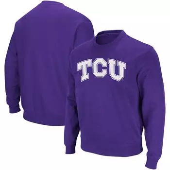 Мужской фиолетовый свитшот с круглым вырезом TCU Horned Frogs Arch & Logo Colosseum