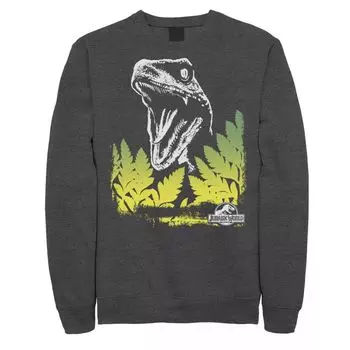 Мужской флисовый пуловер Jurassic World Raptor Roaring Behind Busches Licensed Character