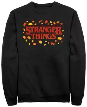 Мужской флисовый пуловер с круглым вырезом stranger things strange fall Fifth Sun, черный
