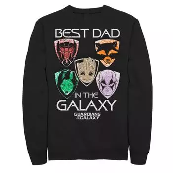 Мужской флисовый пуловер с рисунком Marvel Guardians Best Dad ко Дню отца