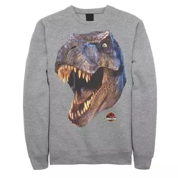 Мужской флисовый пуловер с рисунком «Парк Юрского периода» T-Rex Head Roar Jurassic World