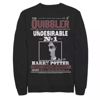 Мужской флисовый пуловер с рисунком The Quibbler Undesirable Number 1 Harry Potter