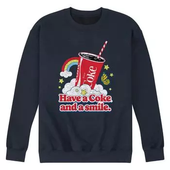 Мужской флисовый свитшот с рисунком Coca-Cola Have A Coke And Smile Licensed Character