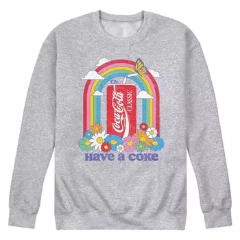 Мужской флисовый свитшот с рисунком Coca-Cola Have A Coke Rainbow Licensed Character
