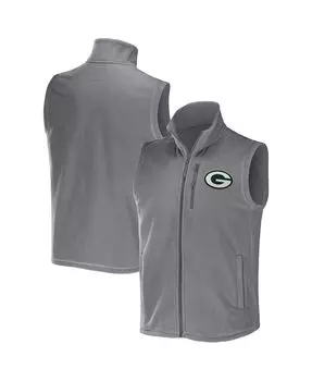 Мужской флисовый жилет nfl x darius rucker от grey green bay packers с молнией во всю длину Fanatics, серый