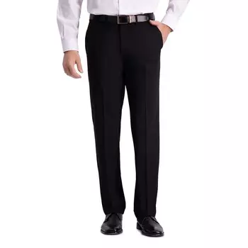 Мужской J. Haggar Premium Flex-Waist Классические брюки прямого кроя, эластичные в четырех направлениях, с плоской передней частью, черный
