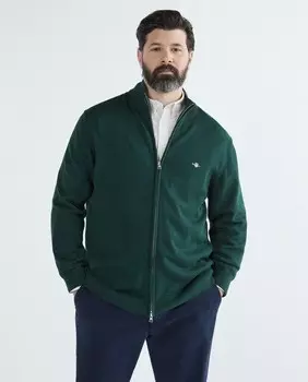 Мужской кардиган на молнии Gant, зеленый