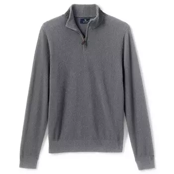 Мужской кашемировый свитер с четвертью молнией Lands End Lands' End, цвет Charcoal Heather