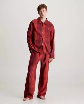 Мужской комплект фланелевых пижамных штанов Calvin Klein, красный