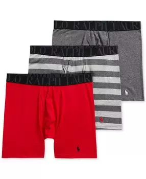 Мужской комплект из 3 штук. Классические трусы-боксеры стрейч Polo Ralph Lauren