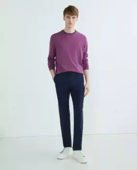 Мужской контрастный свитер с круглым вырезом Paul Smith, фиолетовый