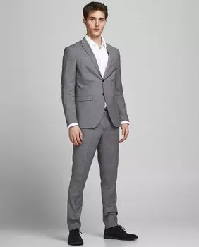 Мужской костюм-двойка Jack & Jones, серый