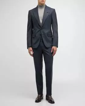 Мужской костюм Shelton Micro-Hopsack TOM FORD, цвет Ink Blue
