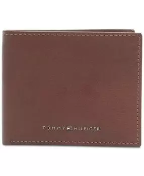 Мужской кожаный кошелек двойного сложения с RFID-меткой Walt Tommy Hilfiger