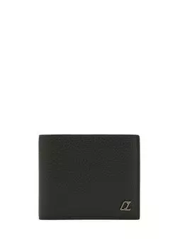 Мужской кожаный кошелек с логотипом Christian Louboutin, черный