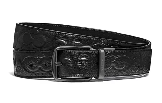 Мужской кожаный ремень COACH, Black