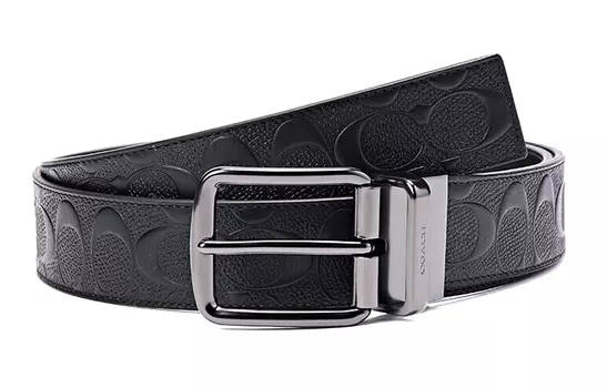 Мужской кожаный ремень COACH, Black