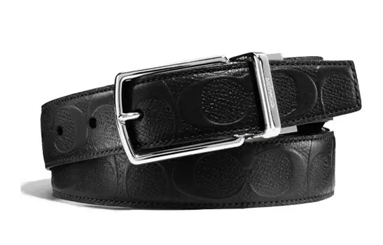 Мужской кожаный ремень COACH, Black