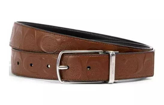 Мужской кожаный ремень COACH, Brown