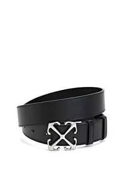 Мужской кожаный ремень Off-White, черный