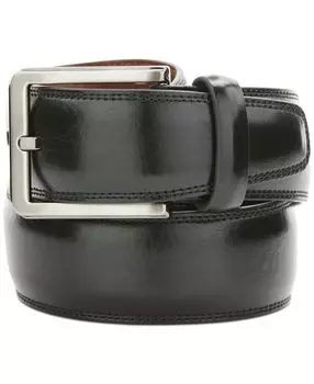 Мужской кожаный ремень Perry Ellis Portfolio, черный