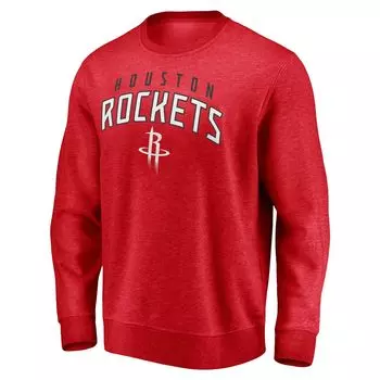 Мужской красный пуловер с логотипом Houston Rockets Game Time Arch Fanatics
