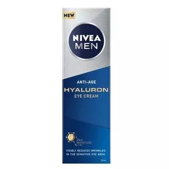 Мужской крем для глаз с гиалуроном против морщин, 15мл Nivea