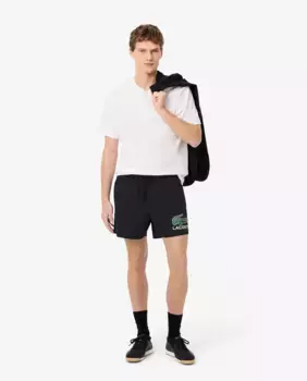 Мужской купальник с двумя боковыми карманами и одним задним карманом Lacoste, черный