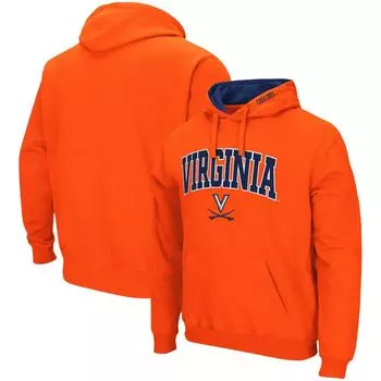 Мужской оранжевый пуловер с капюшоном Virginia Cavaliers Arch & Logo 3.0 Colosseum