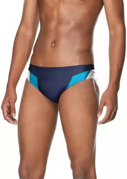 Мужской плавный купальник Speedo с краями, темно-синий/светло-голубой