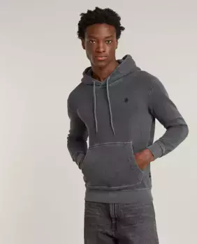 Мужской прямой перекрашенный свитшот G-Star Raw, черный
