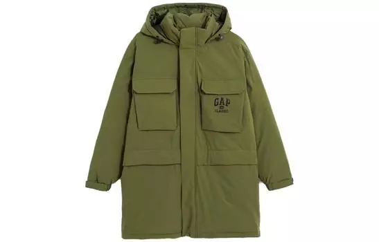 Мужской пуховик GAP, цвет Army Green