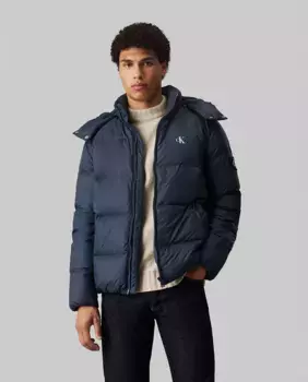 Мужской пуховик с регулируемым капюшоном Calvin Klein Jeans, синий