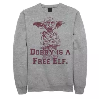 Мужской пуловер Dobby из флиса с рисунком Free Elf Sketch Harry Potter