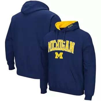 Мужской пуловер с капюшоном Colosseum Navy Michigan Wolverines Arch & Logo 3.0, цвет Mic Navy