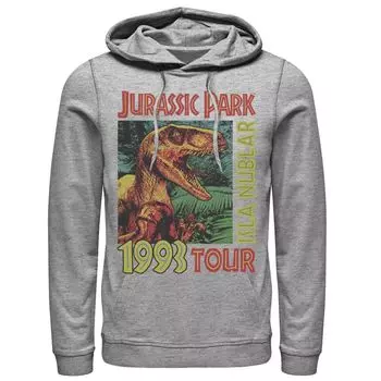 Мужской пуловер с капюшоном и плакатом к Парку Юрского периода Isla Nublar 1993 года Licensed Character