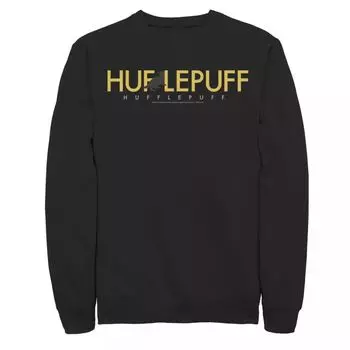 Мужской пуловер с надписью House Hufflepuff с простым текстом Harry Potter