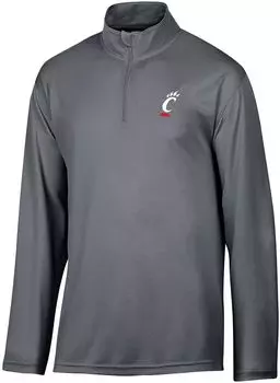 Мужской серый пуловер на молнии 1/4 Champion Cincinnati Bearcats