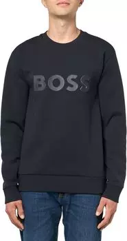Мужской свитер Hugo Boss Salbo Iconic Logo Crewneck, синий