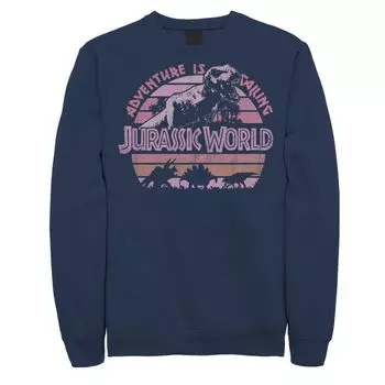 Мужской свитер Jurassic World Retro Adventure Calls T-Rex Licensed Character, синий