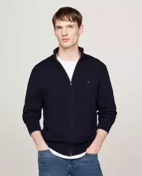 Мужской свитер на молнии Tommy Hilfiger, темно-синий