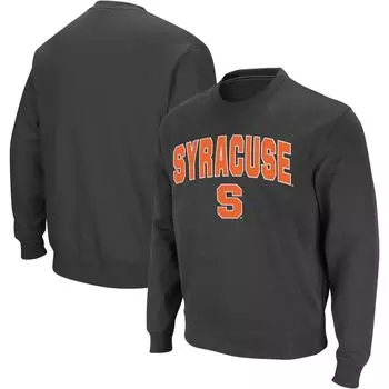 Мужской темно-серый свитшот с круглым вырезом Syracuse Orange Arch & Logo Colosseum