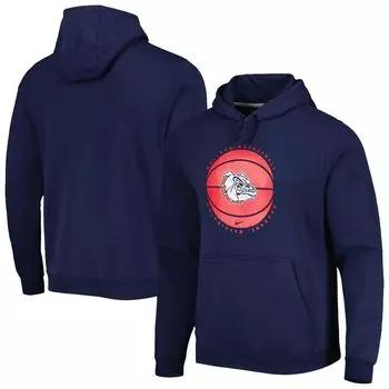 Мужской темно-синий баскетбольный пуловер с капюшоном Gonzaga Bulldogs Nike