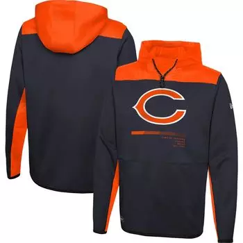 Мужской темно-синий пуловер New Era Chicago Bears с капюшоном Hard Hitter