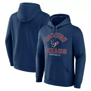 Мужской темно-синий пуловер с капюшоном Houston Texans Between the Pylons с фирменным логотипом Fanatics