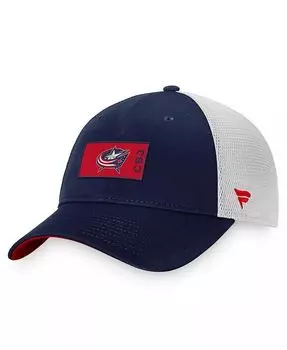 Мужской темно-синяя козырек Columbus Blue Authentic Pro Rink Trucker Snapback Hat Fanatics, синий