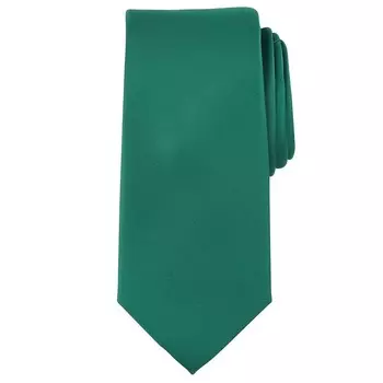 Мужской тонкий галстук из однотонного атласа на заказ Bespoke, цвет Emerald Sateen