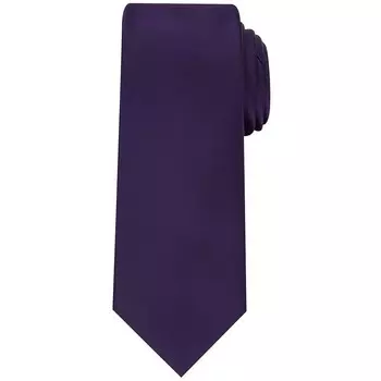 Мужской тонкий галстук из однотонного атласа на заказ Bespoke, цвет Plum Sateen